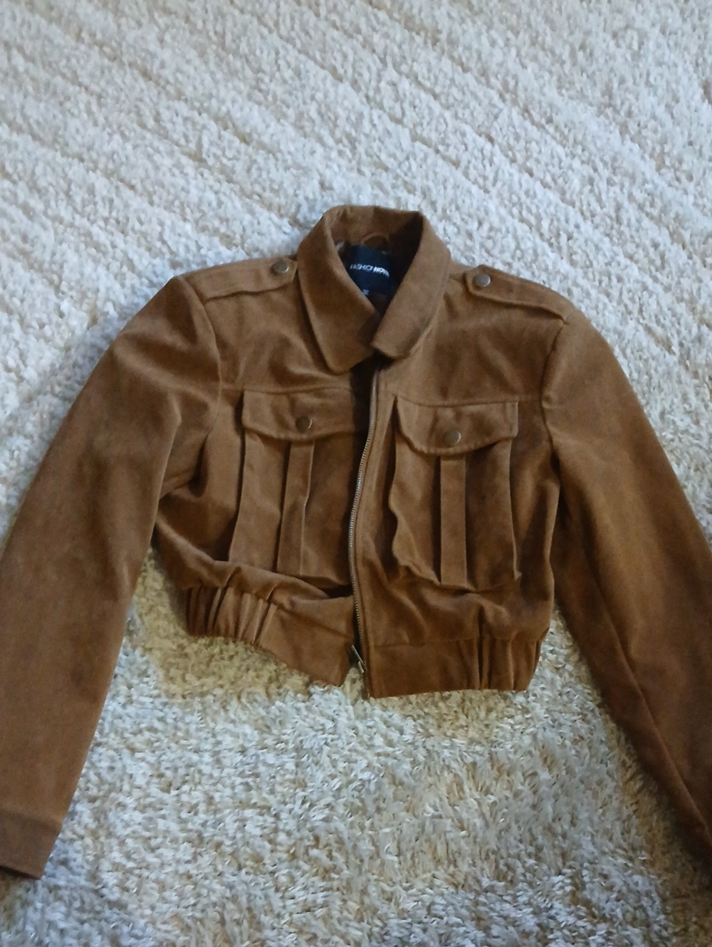 Tan/brown Faux Suede Jacket